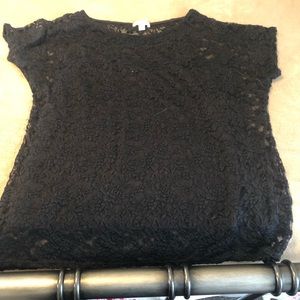 Lace with tank under